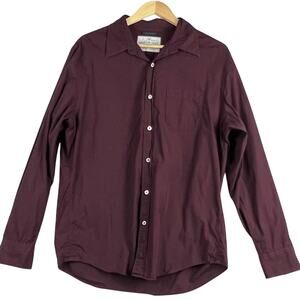 EUC American Eagle Large Maroon Long Sleeve Vintage Fit Button Up Men's Shirt